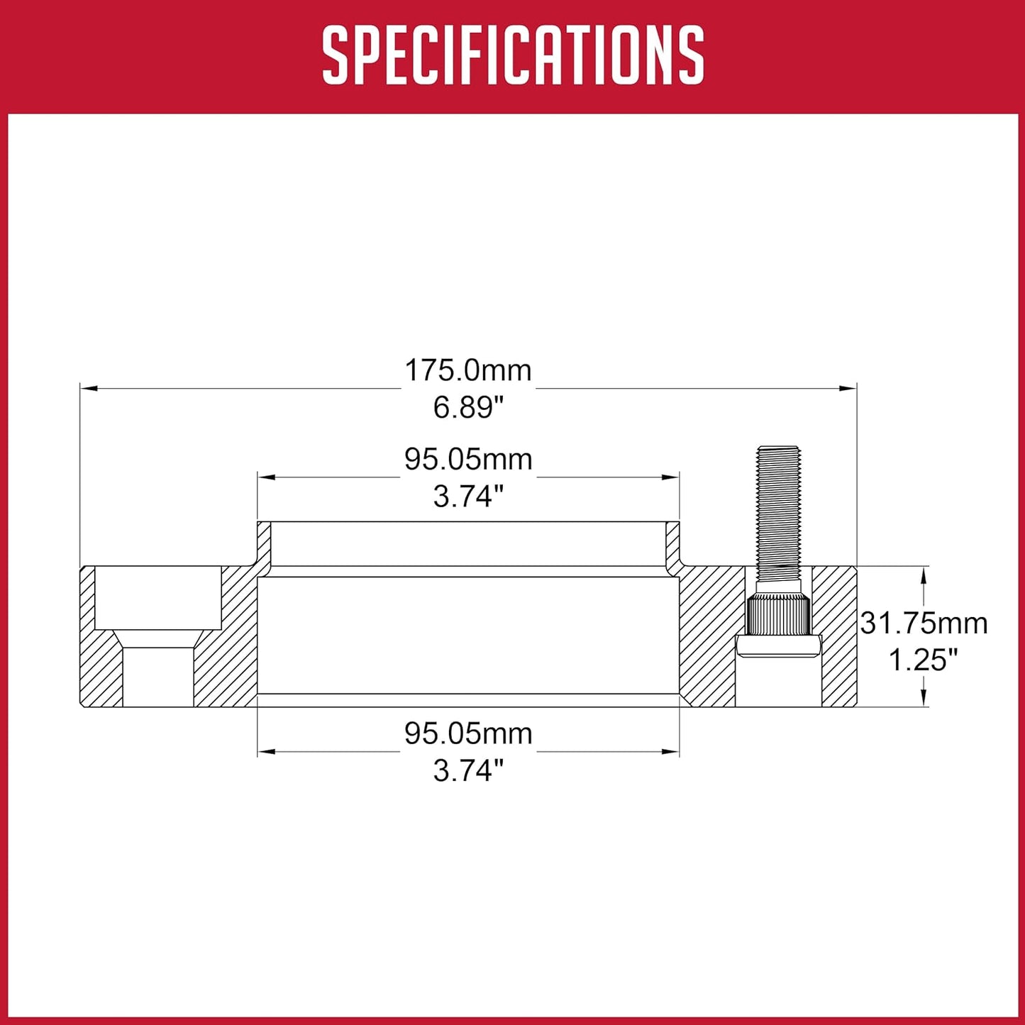 4 Piece Wheel Spacers 1.25" Fits Toyota Tundra 2022 2023
